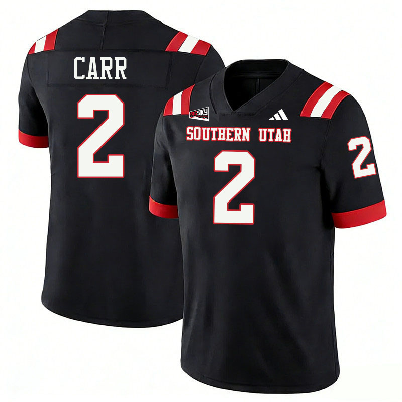 Southern Utah Thunderbirds #2 Shane Carr College Football Jerseys,Uniforms Stitched-Black